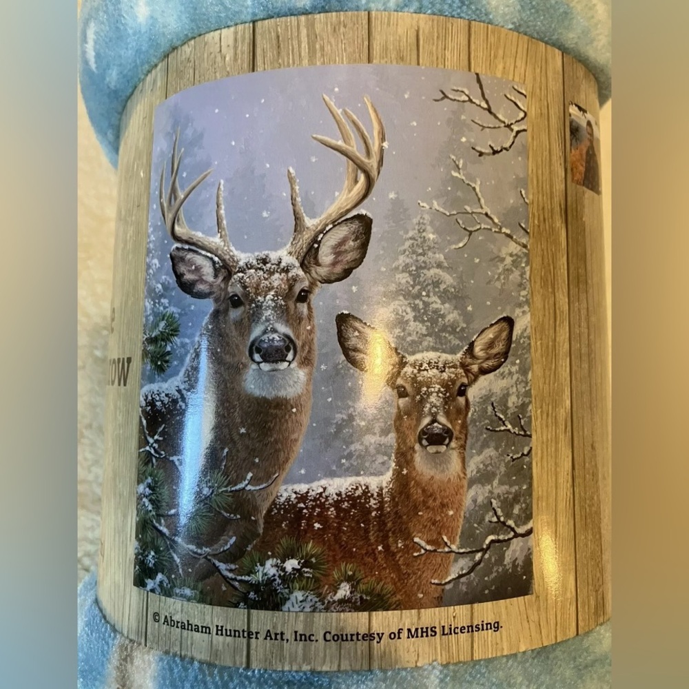 Deer Super Soft  Rachelle Sherpa Throw Blanket  50" x 60" - New